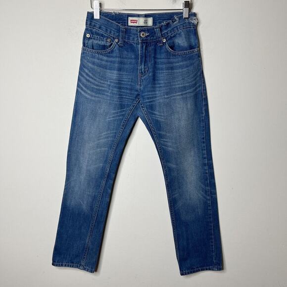 Levi's Boys 511 Slim Jeans Sz 12 26x26 Med Wash Low Rise Blue 100% Cotton Denim - Picture 2 of 9